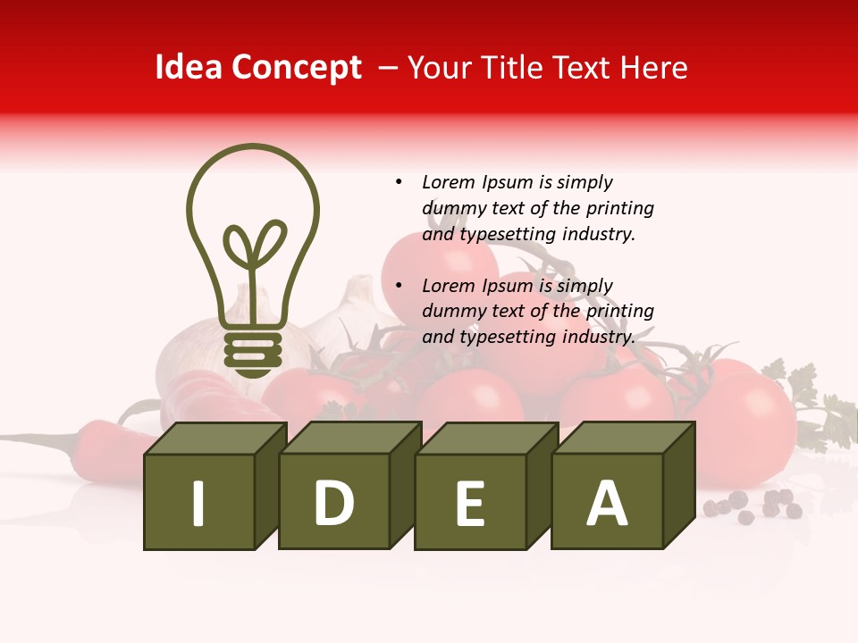 A Pile Of Tomatoes, Peppers, Garlic And Pepper On A White Background PowerPoint Template