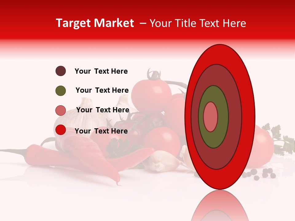 A Pile Of Tomatoes, Peppers, Garlic And Pepper On A White Background PowerPoint Template