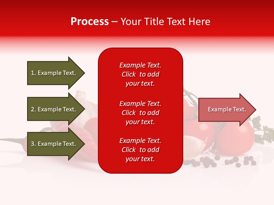 A Pile Of Tomatoes, Peppers, Garlic And Pepper On A White Background PowerPoint Template