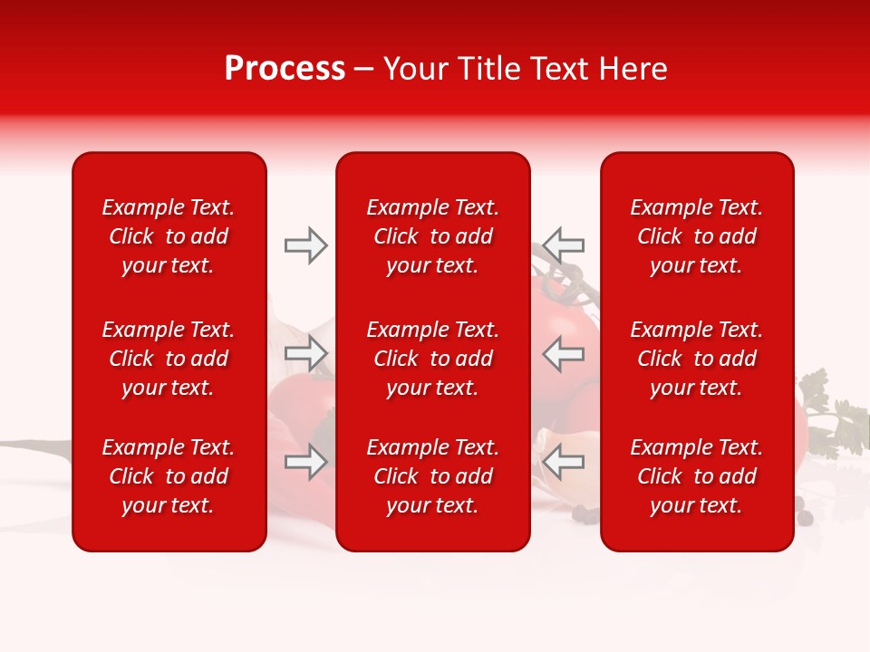 A Pile Of Tomatoes, Peppers, Garlic And Pepper On A White Background PowerPoint Template