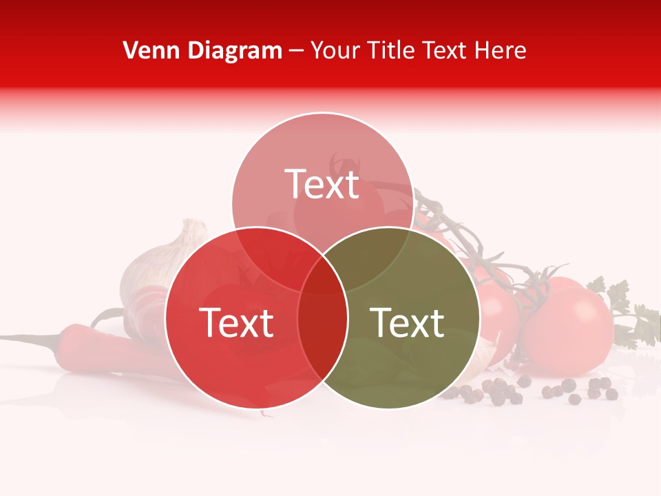 A Pile Of Tomatoes, Peppers, Garlic And Pepper On A White Background PowerPoint Template