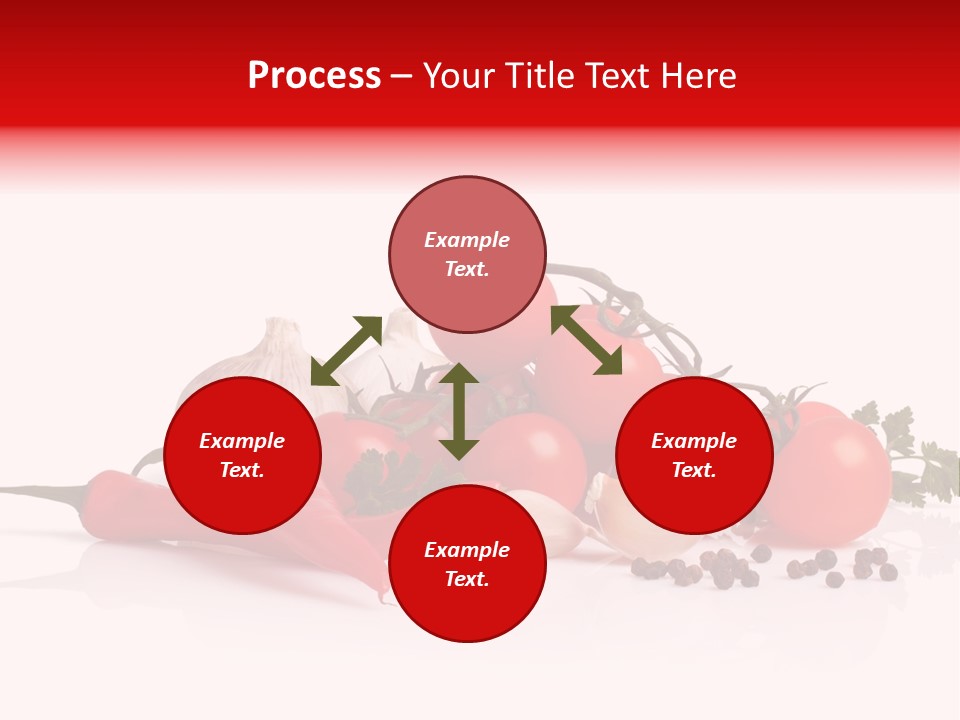 A Pile Of Tomatoes, Peppers, Garlic And Pepper On A White Background PowerPoint Template