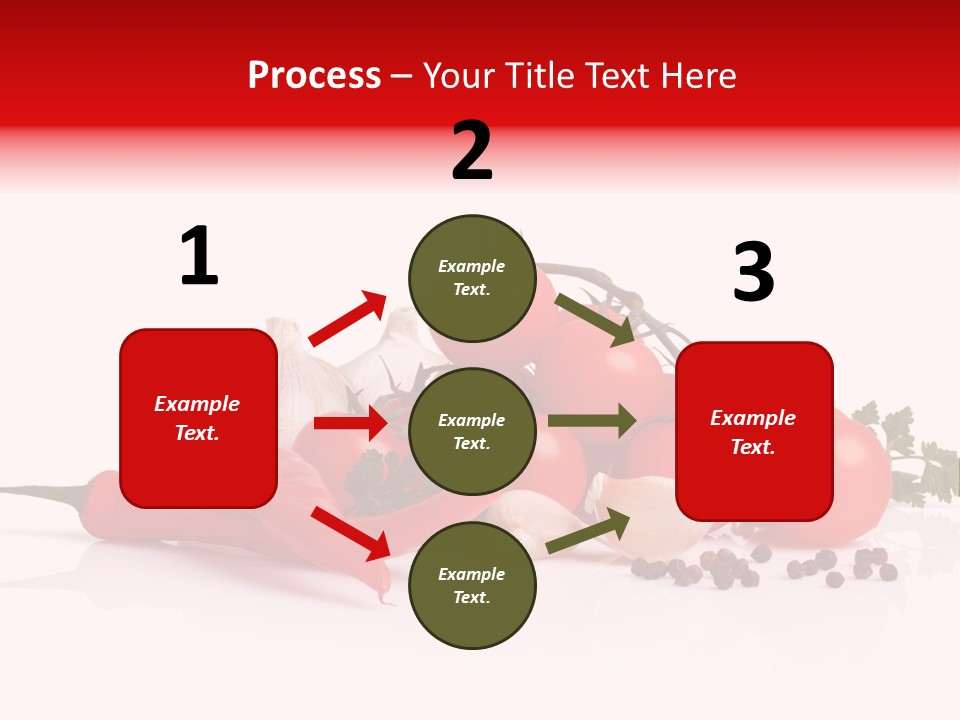 A Pile Of Tomatoes, Peppers, Garlic And Pepper On A White Background PowerPoint Template