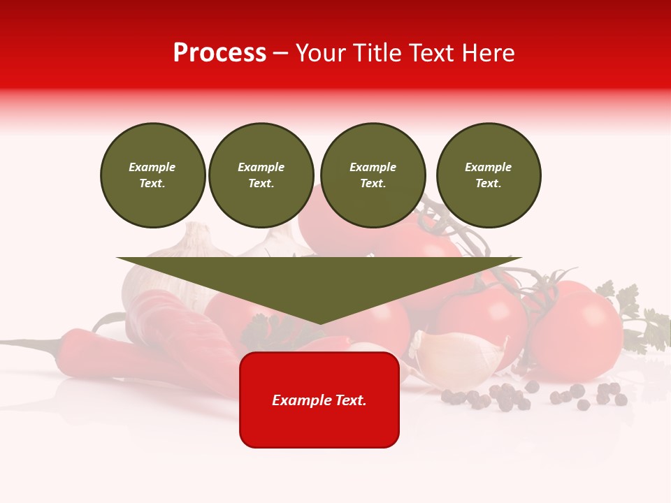 A Pile Of Tomatoes, Peppers, Garlic And Pepper On A White Background PowerPoint Template