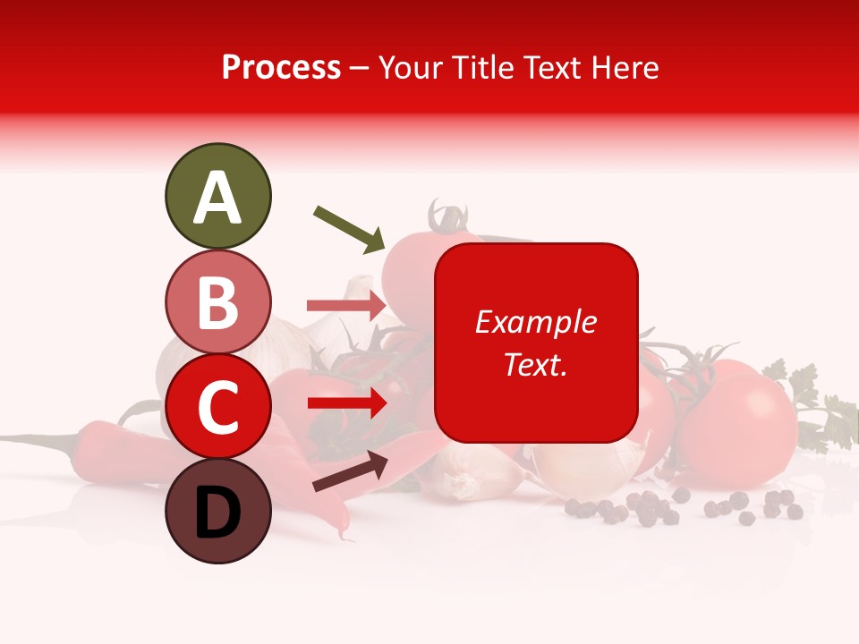 A Pile Of Tomatoes, Peppers, Garlic And Pepper On A White Background PowerPoint Template