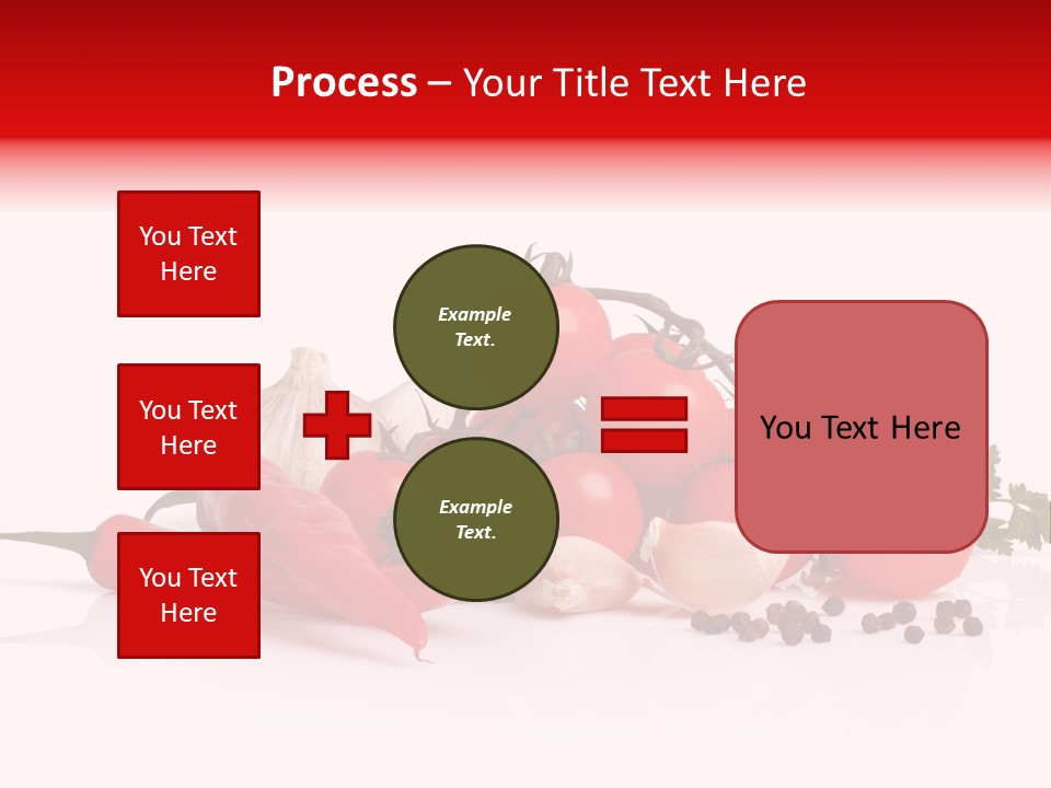 A Pile Of Tomatoes, Peppers, Garlic And Pepper On A White Background PowerPoint Template