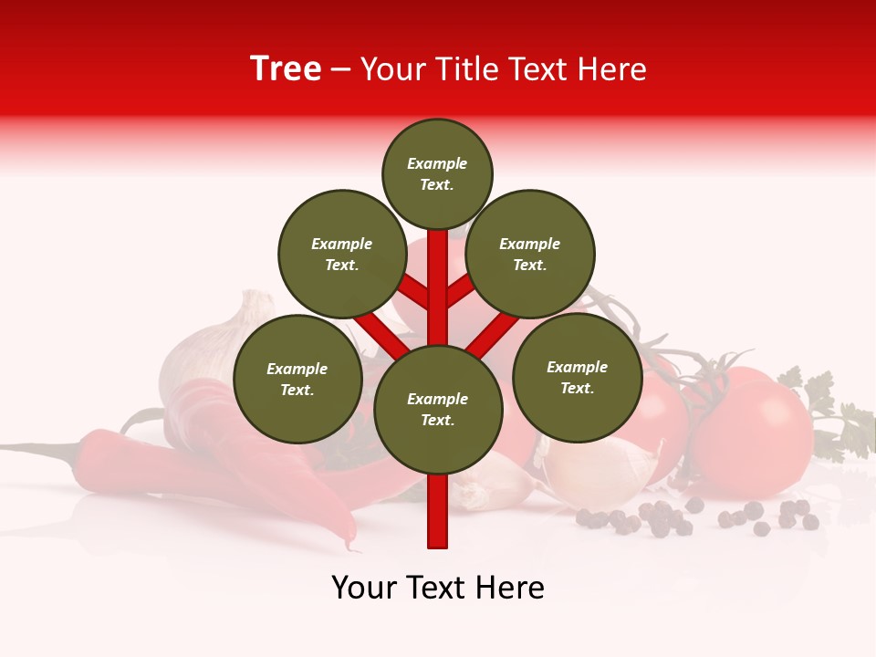 A Pile Of Tomatoes, Peppers, Garlic And Pepper On A White Background PowerPoint Template