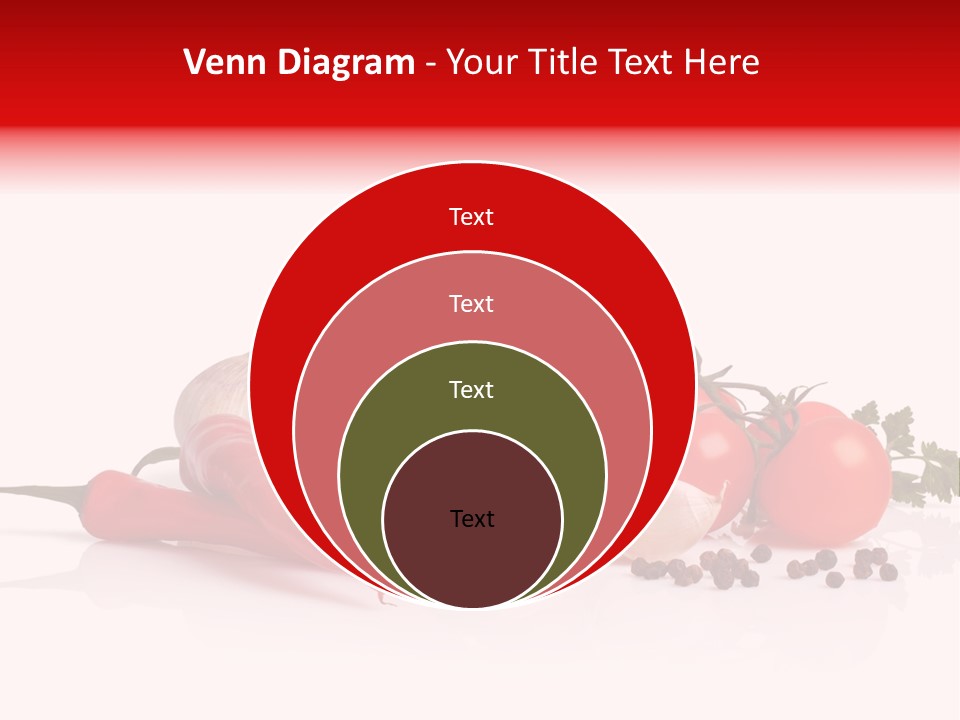 A Pile Of Tomatoes, Peppers, Garlic And Pepper On A White Background PowerPoint Template
