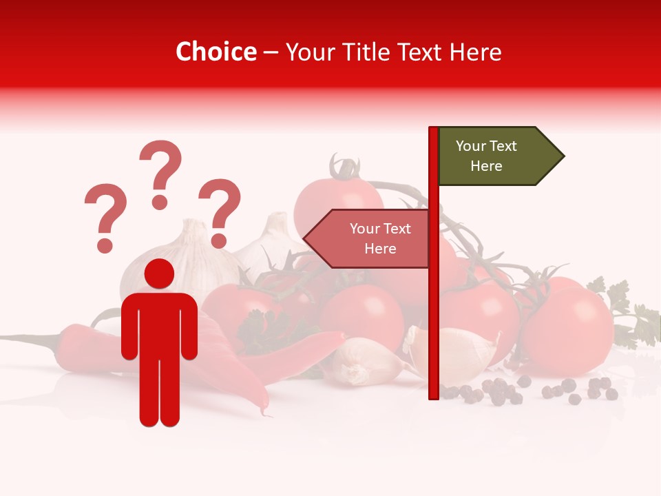 A Pile Of Tomatoes, Peppers, Garlic And Pepper On A White Background PowerPoint Template