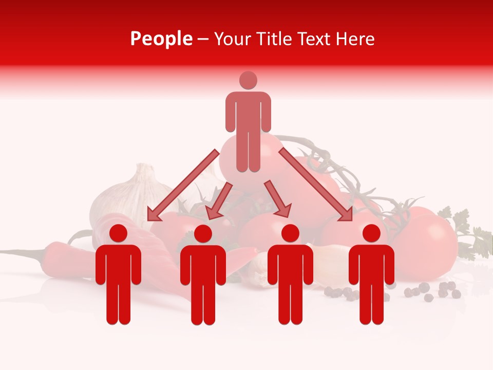 A Pile Of Tomatoes, Peppers, Garlic And Pepper On A White Background PowerPoint Template