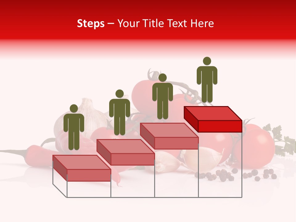 A Pile Of Tomatoes, Peppers, Garlic And Pepper On A White Background PowerPoint Template