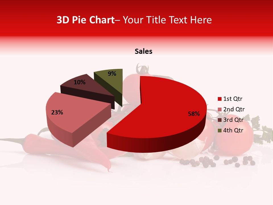 A Pile Of Tomatoes, Peppers, Garlic And Pepper On A White Background PowerPoint Template