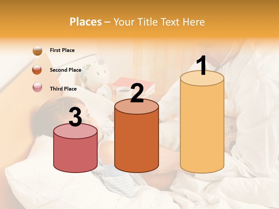 A Young Boy Laying In A Bed With A Doctor Next To Him PowerPoint Template