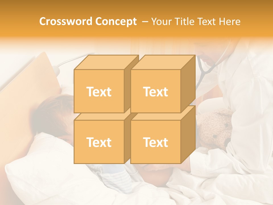 A Young Boy Laying In A Bed With A Doctor Next To Him PowerPoint Template