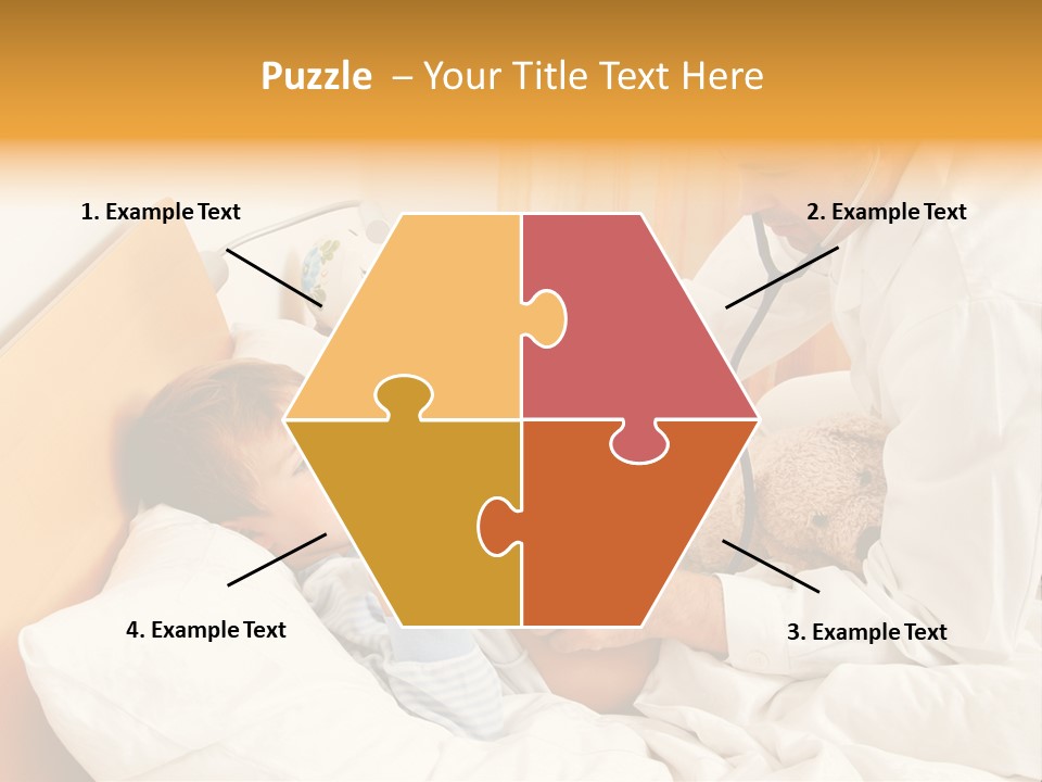 A Young Boy Laying In A Bed With A Doctor Next To Him PowerPoint Template