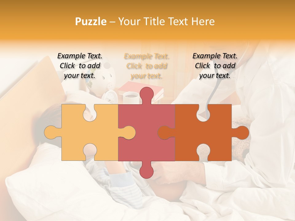 A Young Boy Laying In A Bed With A Doctor Next To Him PowerPoint Template