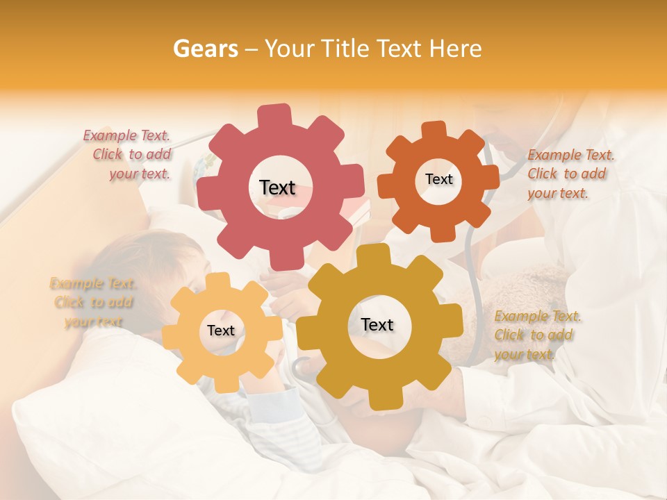 A Young Boy Laying In A Bed With A Doctor Next To Him PowerPoint Template