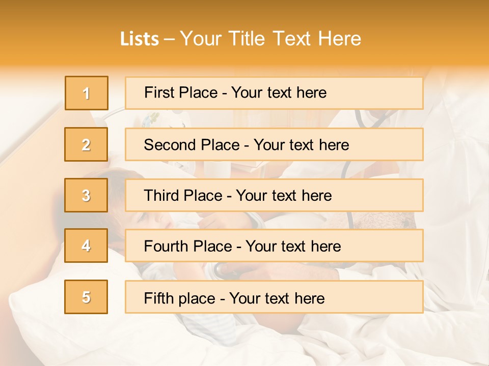 A Young Boy Laying In A Bed With A Doctor Next To Him PowerPoint Template