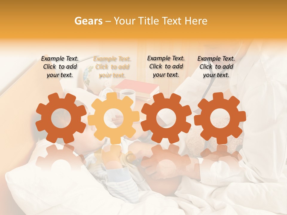 A Young Boy Laying In A Bed With A Doctor Next To Him PowerPoint Template