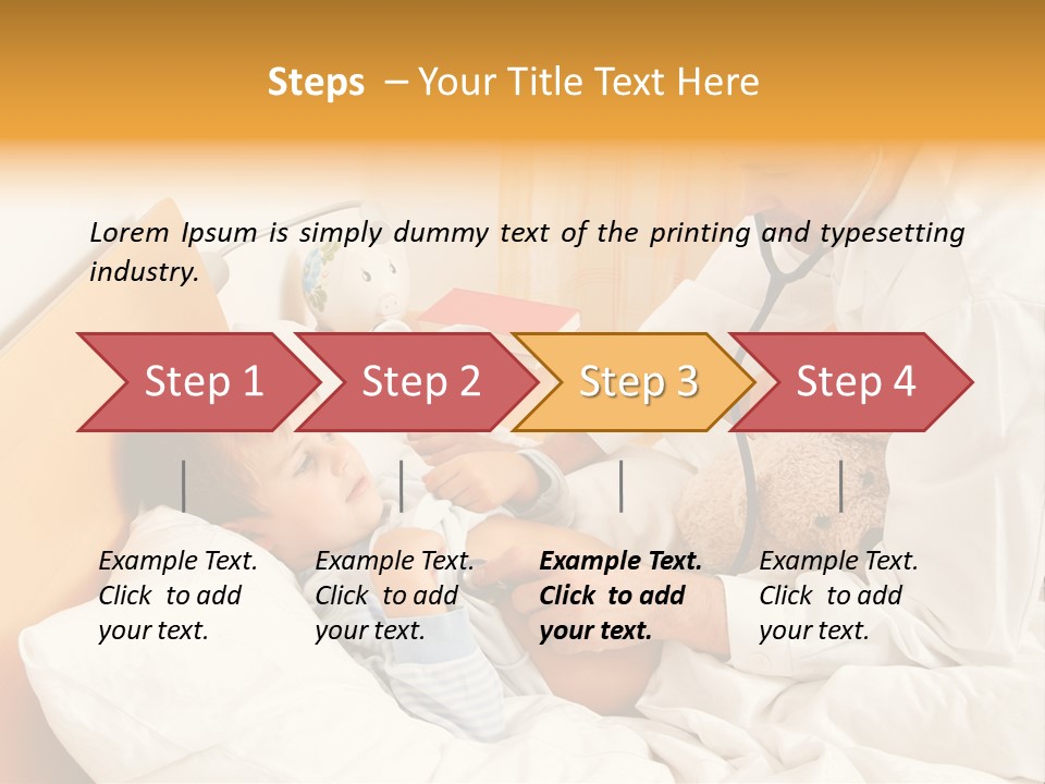 A Young Boy Laying In A Bed With A Doctor Next To Him PowerPoint Template