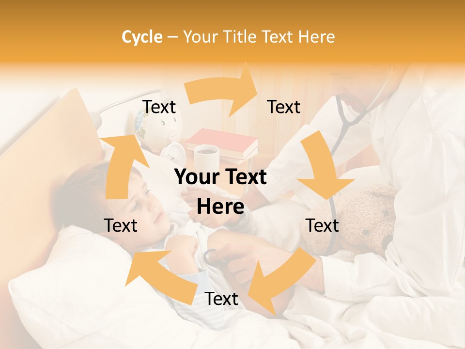 A Young Boy Laying In A Bed With A Doctor Next To Him PowerPoint Template