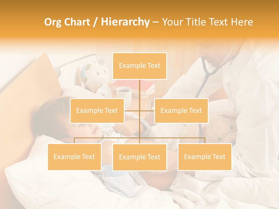 A Young Boy Laying In A Bed With A Doctor Next To Him PowerPoint Template