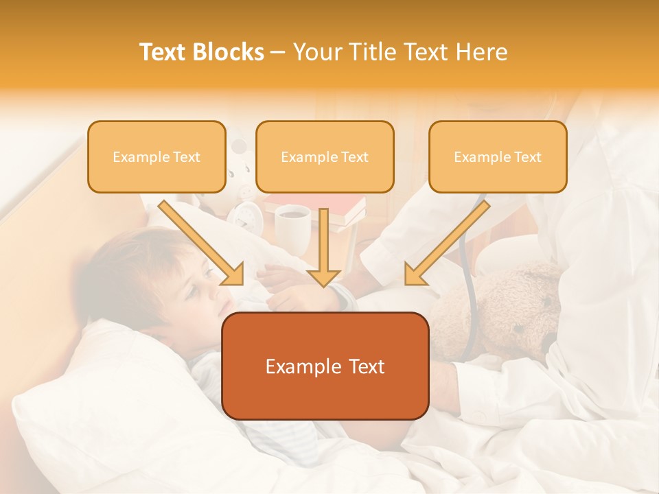 A Young Boy Laying In A Bed With A Doctor Next To Him PowerPoint Template