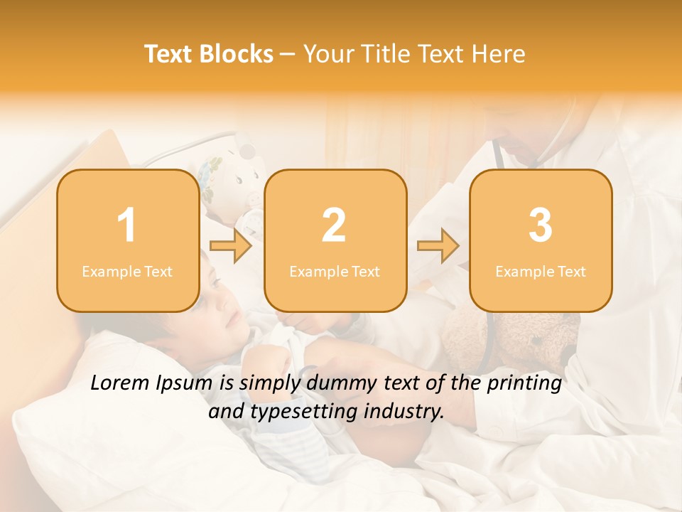 A Young Boy Laying In A Bed With A Doctor Next To Him PowerPoint Template