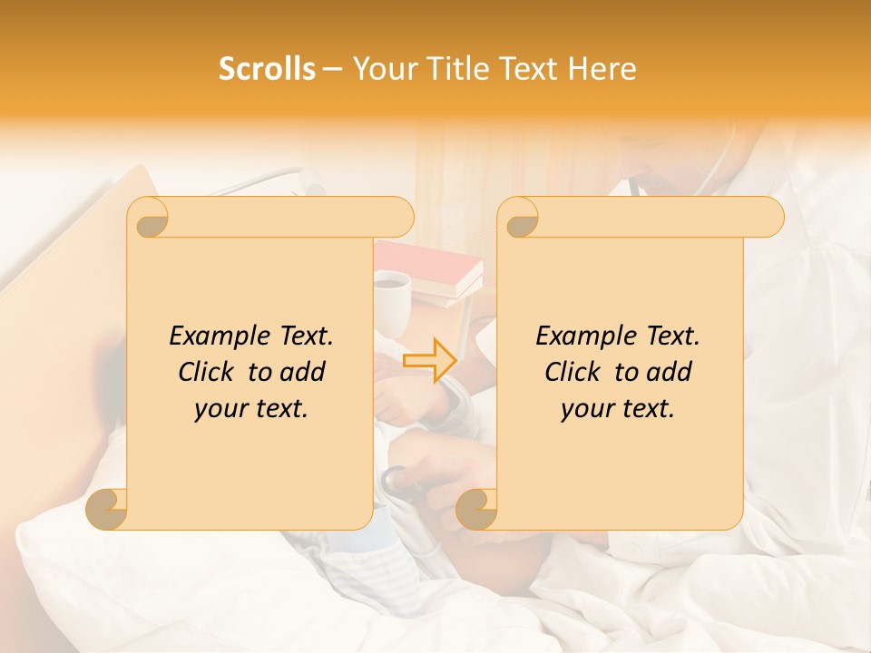 A Young Boy Laying In A Bed With A Doctor Next To Him PowerPoint Template