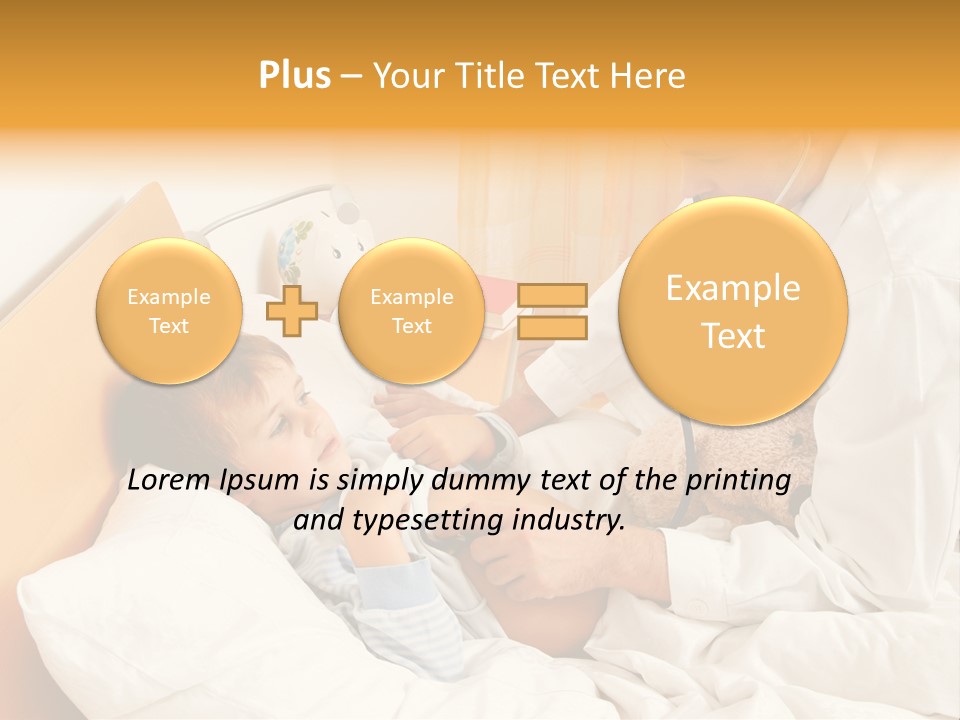 A Young Boy Laying In A Bed With A Doctor Next To Him PowerPoint Template