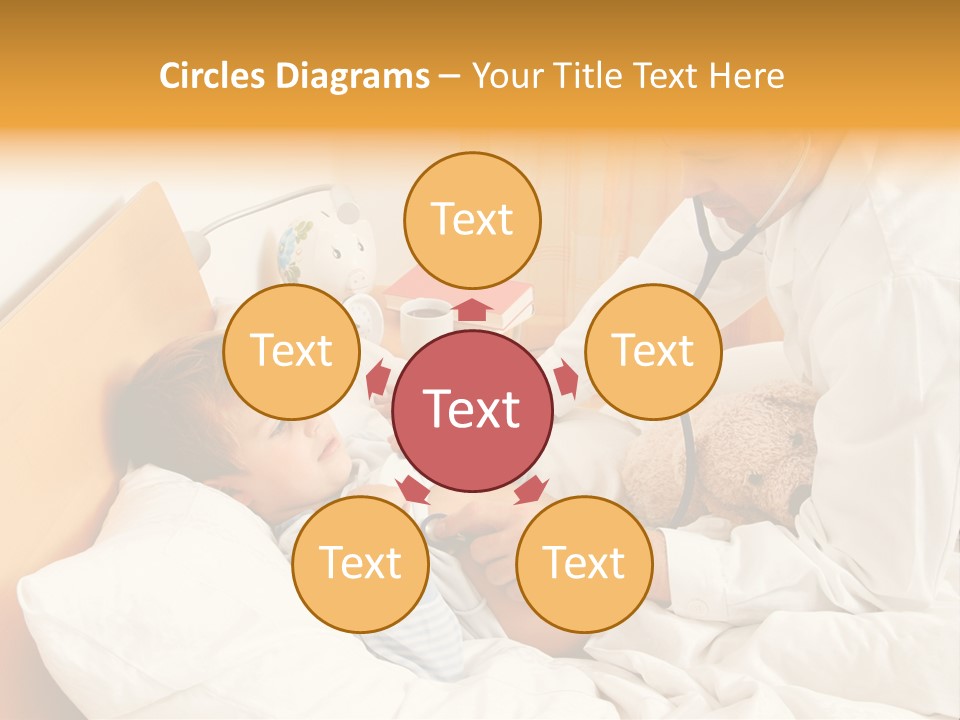 A Young Boy Laying In A Bed With A Doctor Next To Him PowerPoint Template