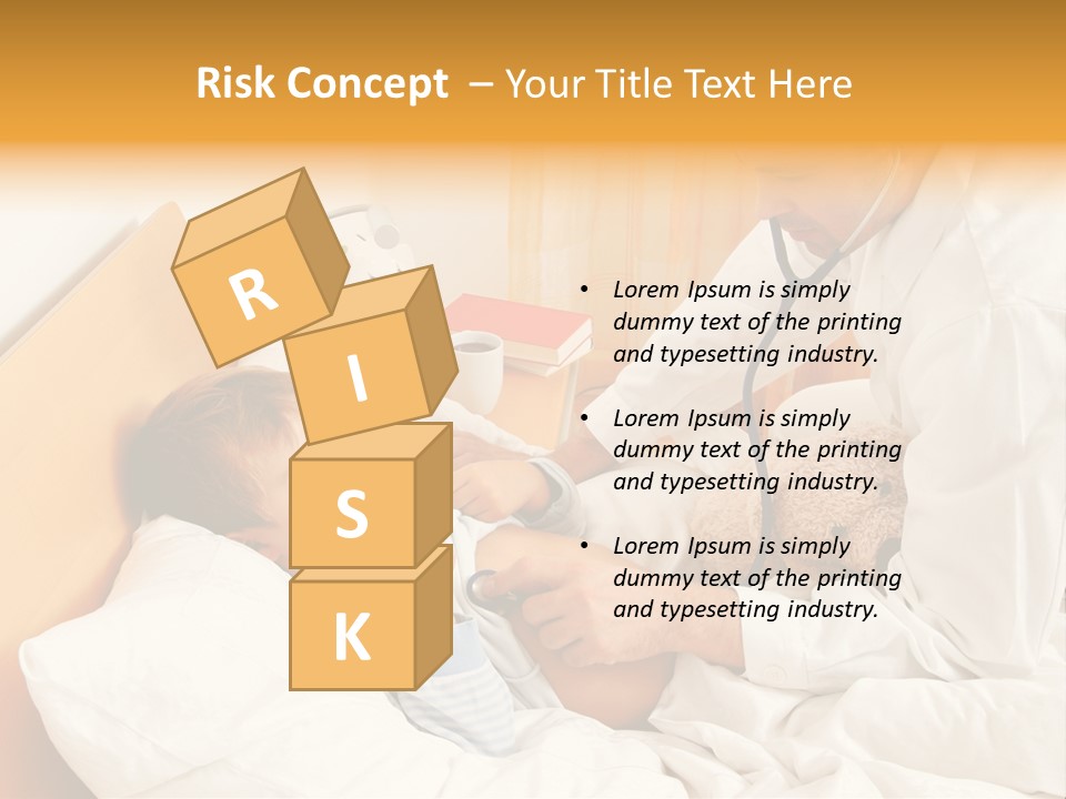 A Young Boy Laying In A Bed With A Doctor Next To Him PowerPoint Template