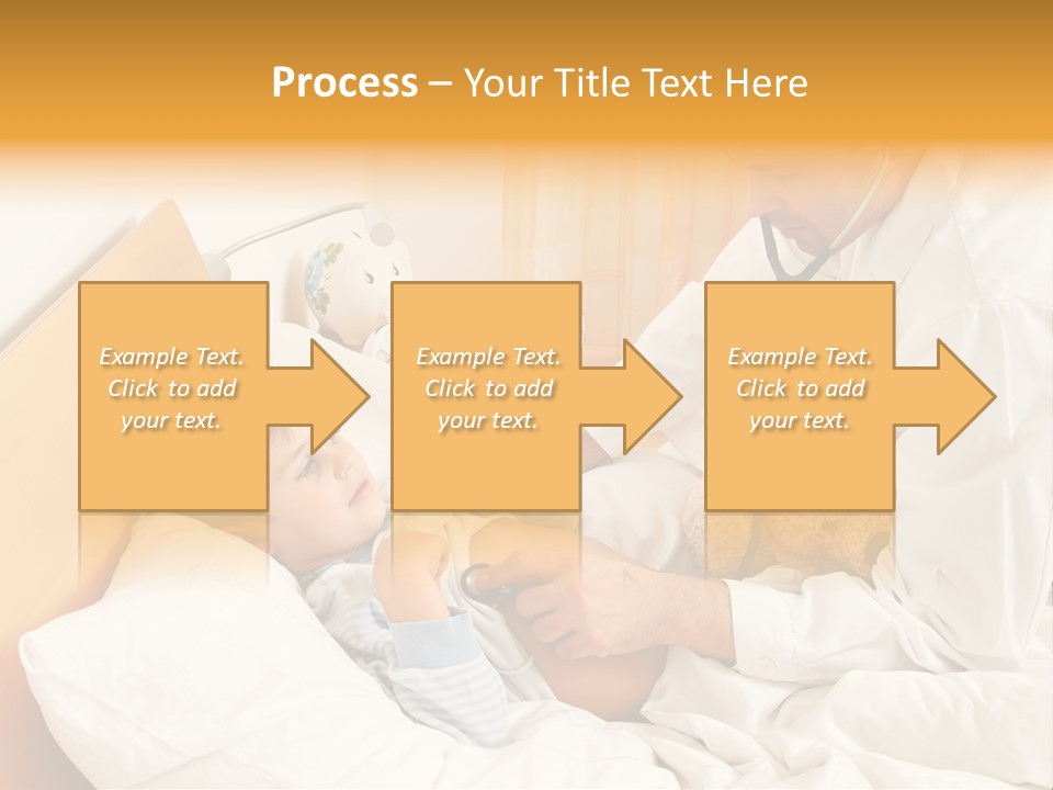 A Young Boy Laying In A Bed With A Doctor Next To Him PowerPoint Template
