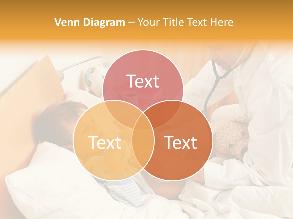 A Young Boy Laying In A Bed With A Doctor Next To Him PowerPoint Template