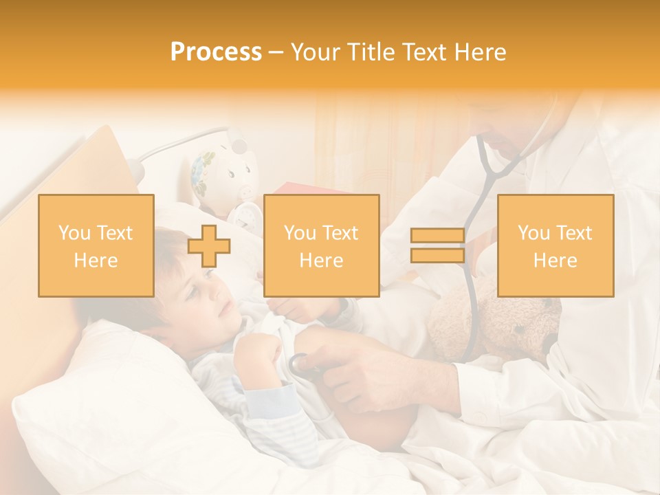A Young Boy Laying In A Bed With A Doctor Next To Him PowerPoint Template