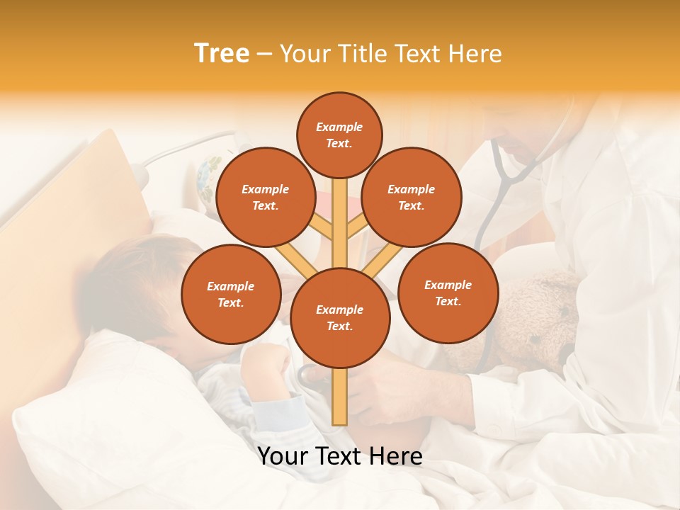 A Young Boy Laying In A Bed With A Doctor Next To Him PowerPoint Template