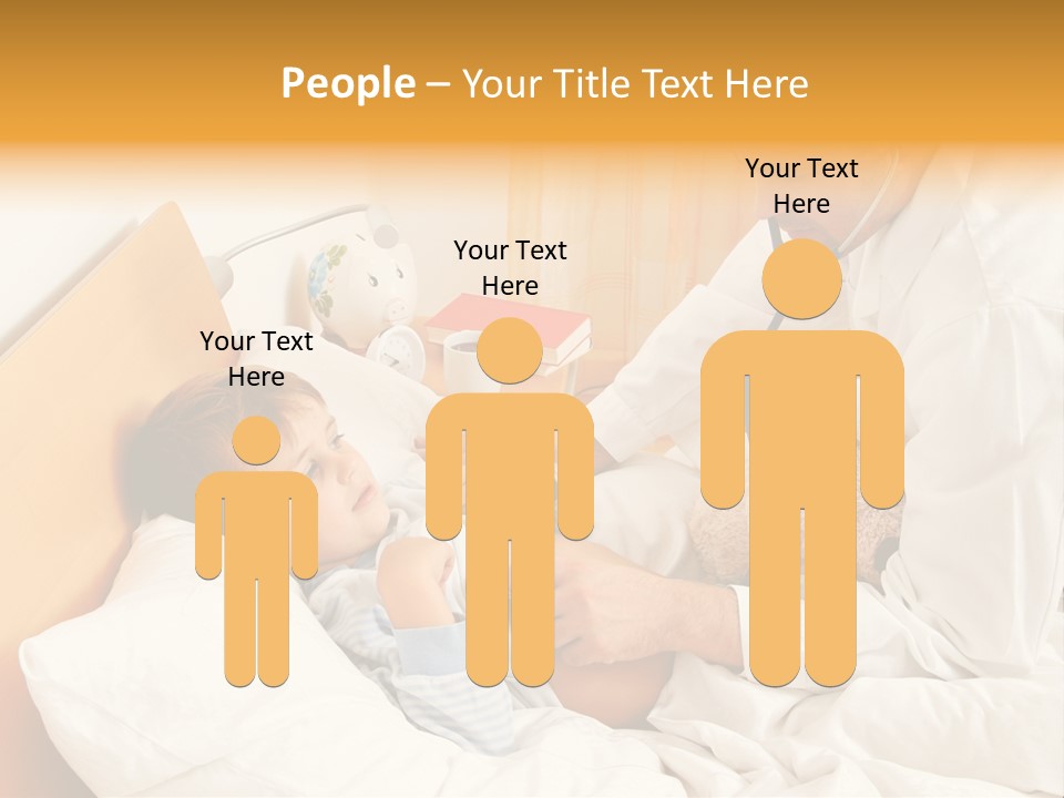 A Young Boy Laying In A Bed With A Doctor Next To Him PowerPoint Template