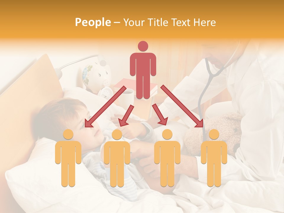 A Young Boy Laying In A Bed With A Doctor Next To Him PowerPoint Template