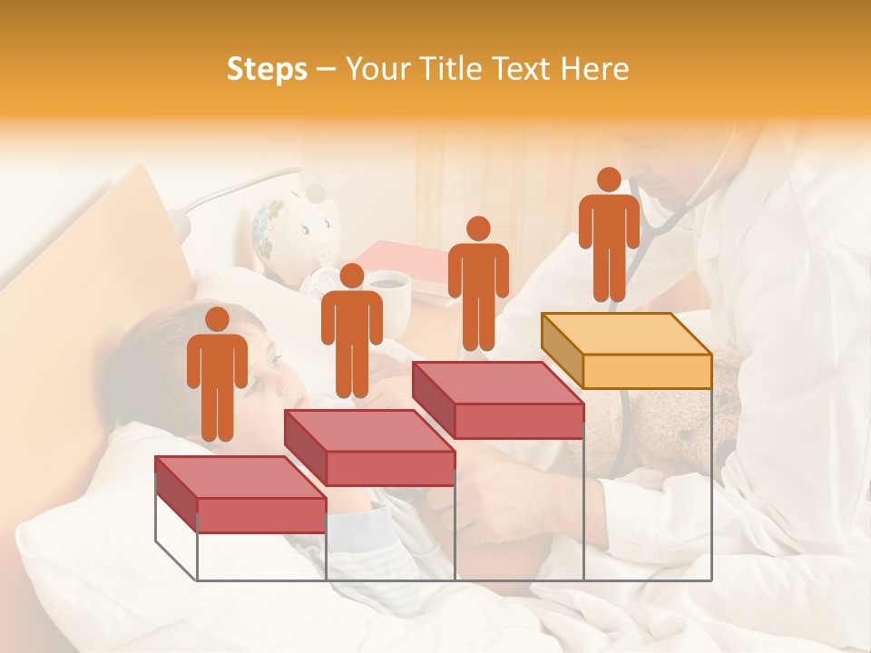 A Young Boy Laying In A Bed With A Doctor Next To Him PowerPoint Template