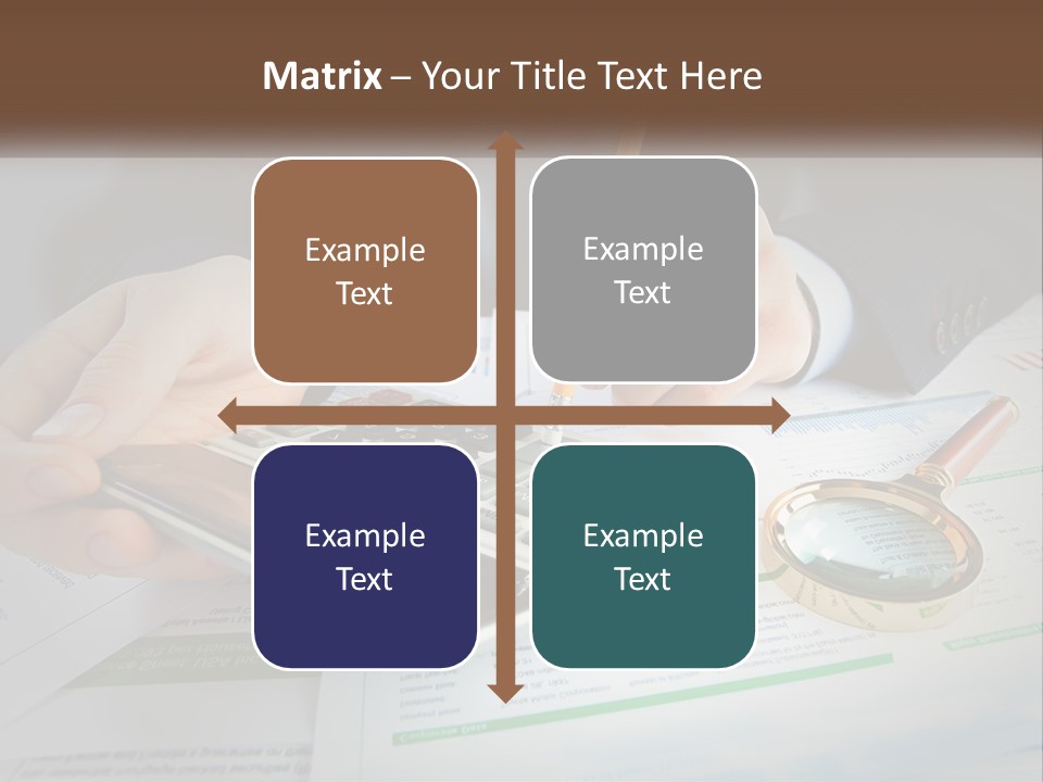 A Person Is Using A Calculator On A Desk PowerPoint Template