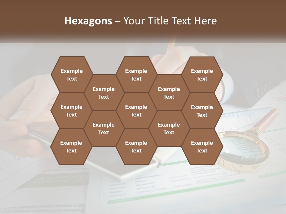 A Person Is Using A Calculator On A Desk PowerPoint Template