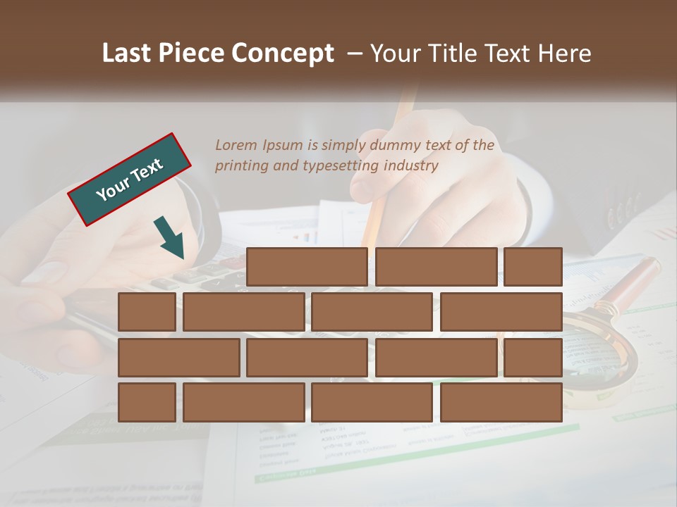 A Person Is Using A Calculator On A Desk PowerPoint Template