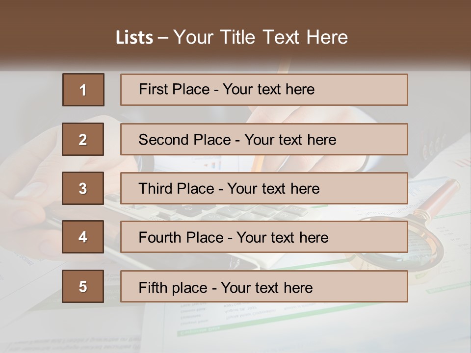 A Person Is Using A Calculator On A Desk PowerPoint Template