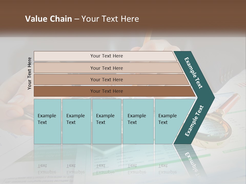 A Person Is Using A Calculator On A Desk PowerPoint Template