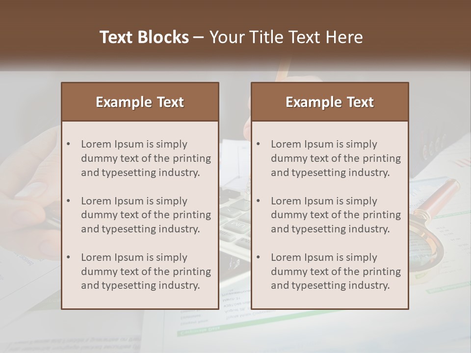 A Person Is Using A Calculator On A Desk PowerPoint Template
