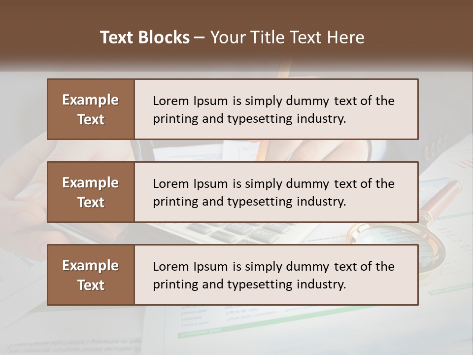 A Person Is Using A Calculator On A Desk PowerPoint Template