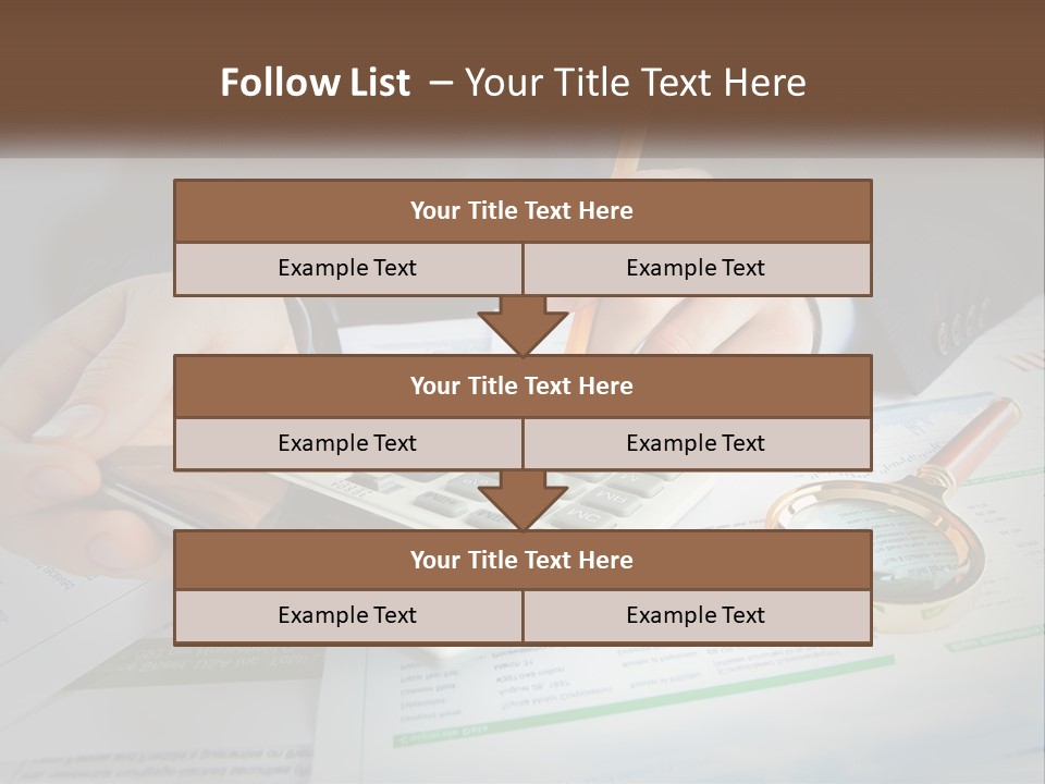 A Person Is Using A Calculator On A Desk PowerPoint Template