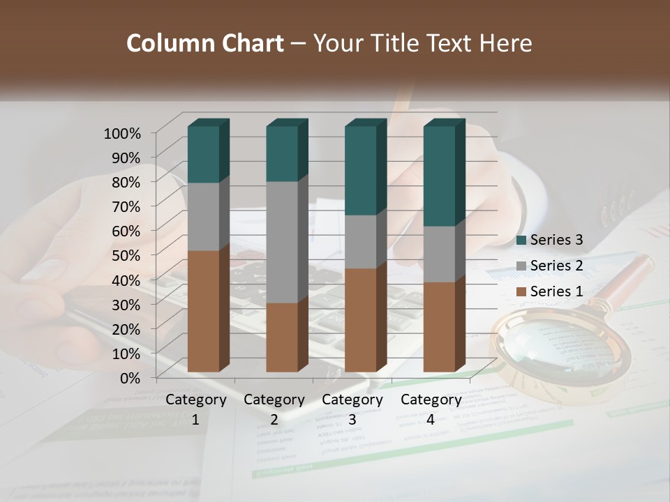 A Person Is Using A Calculator On A Desk PowerPoint Template