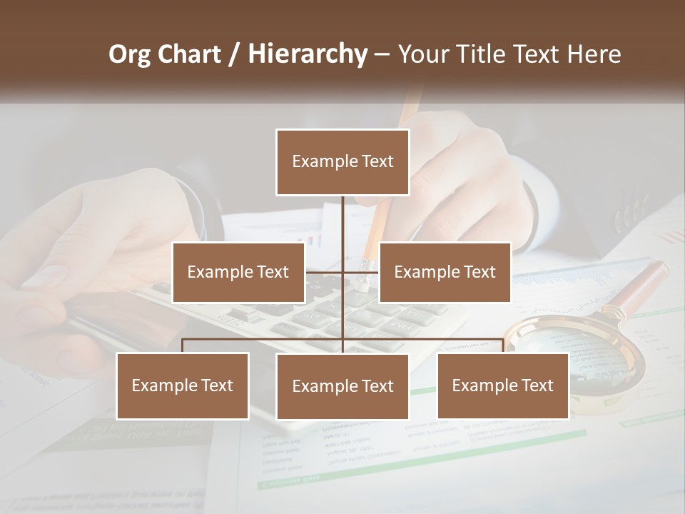 A Person Is Using A Calculator On A Desk PowerPoint Template