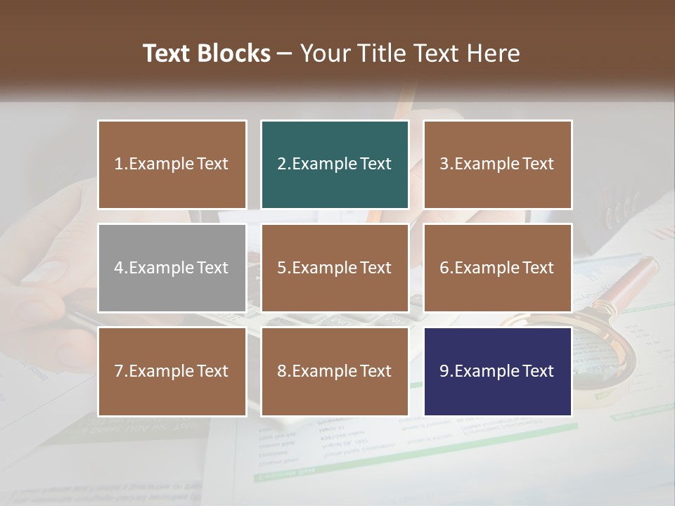 A Person Is Using A Calculator On A Desk PowerPoint Template